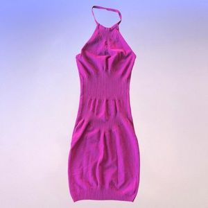 Bebe knit halter dress